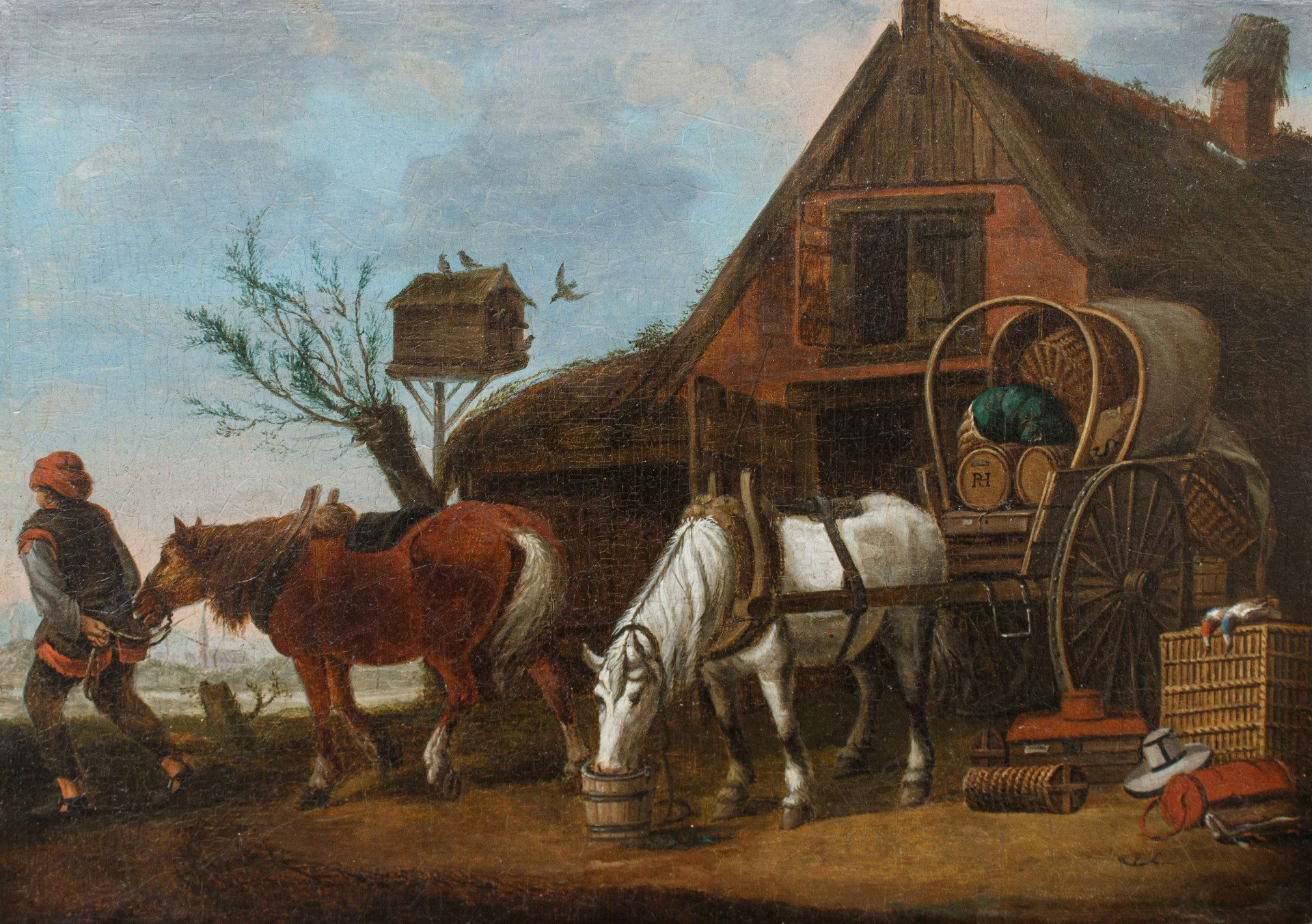 17th century, Flemish School, Scene with horses